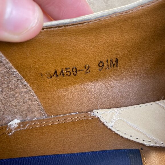 Giorgio Brutini Dress Shoes Men 9.5M Genuine  Ostrich Leather Loafers,Vintage main image 4